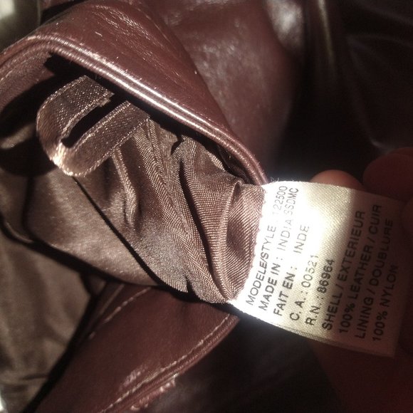 Marie Claire brown leather pants - Picture 4 of 6